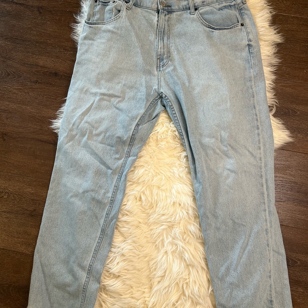 Hollister Blue Relaxed Jeans with Distressed Design